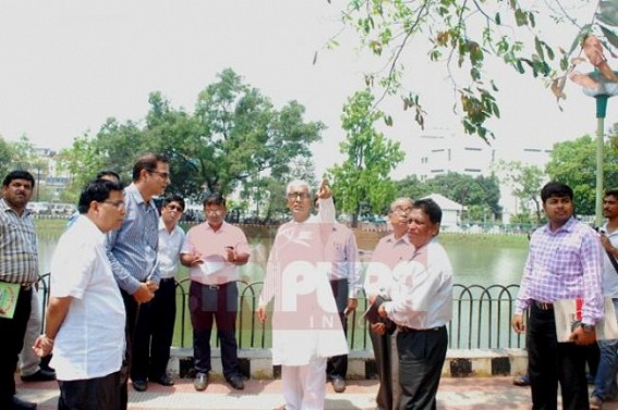 Slow progress of various projects in Tripura : Chief Minister, PWD Minister visit the construction site of Agartala Children Park